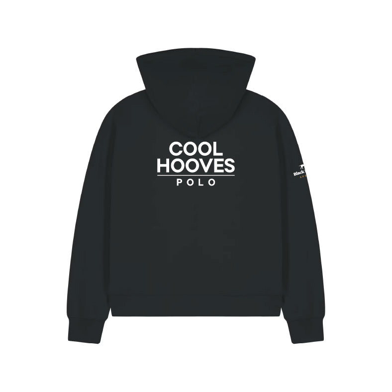 Cool Hooves Polo Black Women's Zip Hoodie