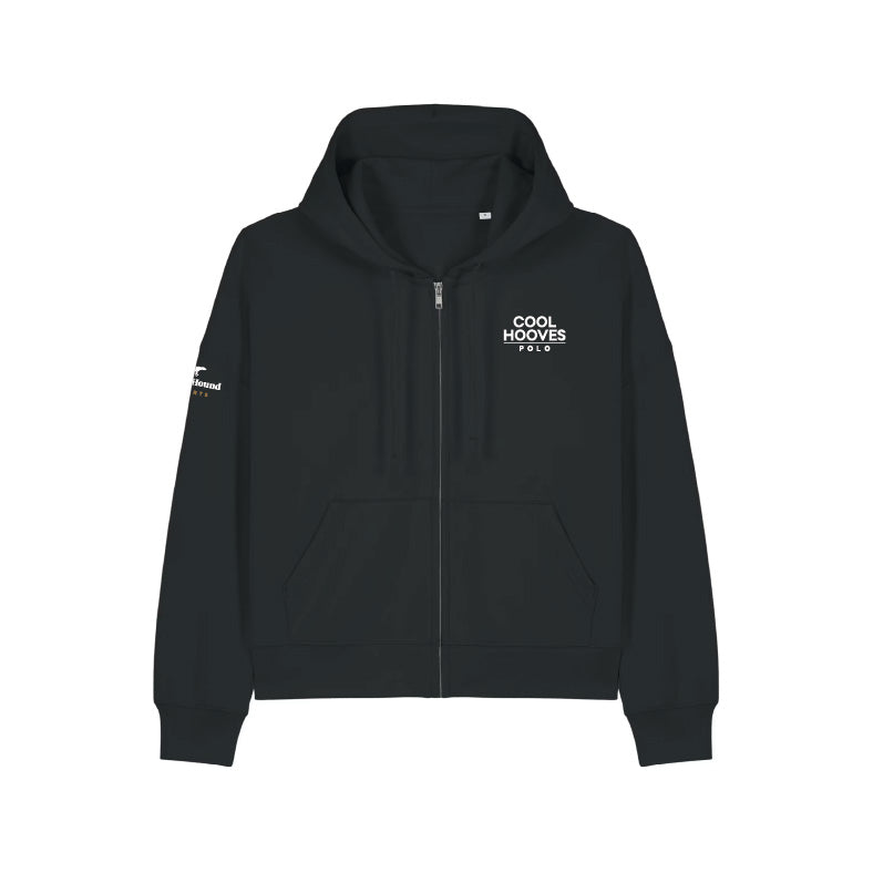 Cool Hooves Polo Black Women's Zip Hoodie