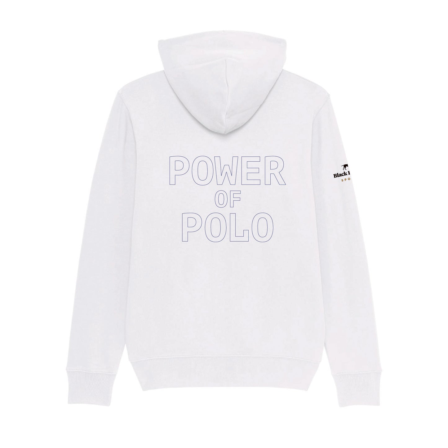 Power of Polo White Zip Hoodie