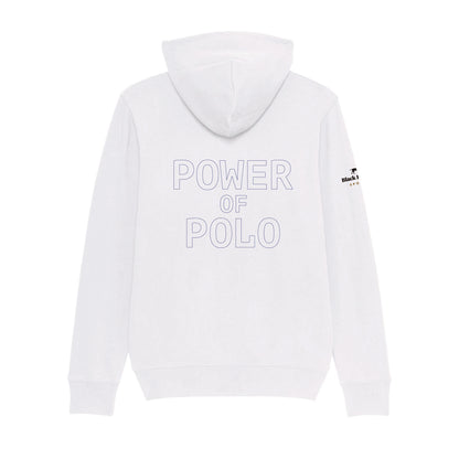 Power of Polo White Zip Hoodie