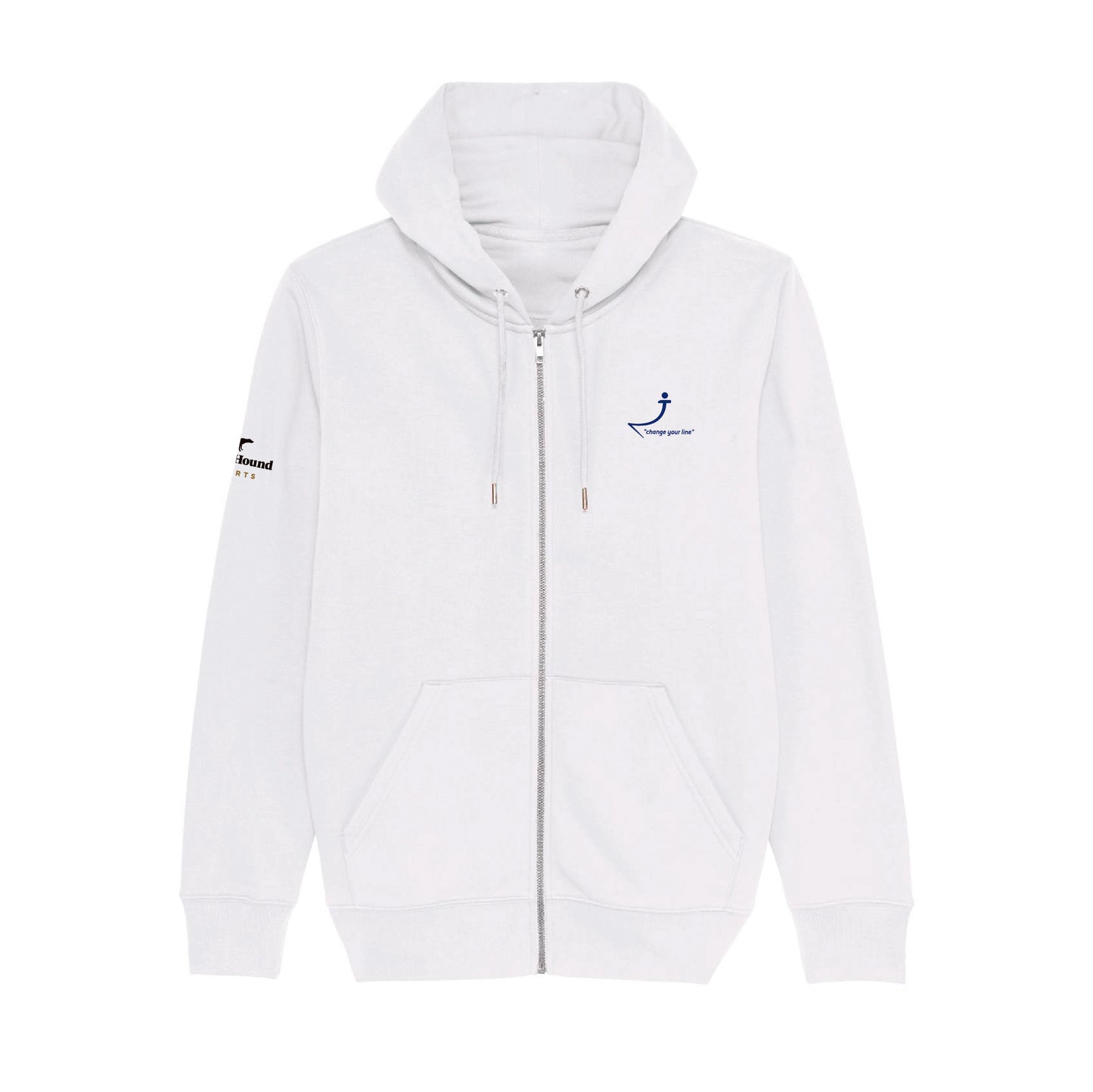 Power of Polo White Zip Hoodie