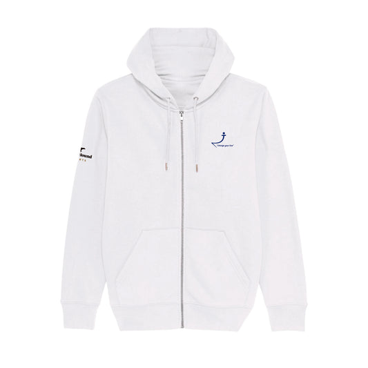 Power of Polo White Zip Hoodie