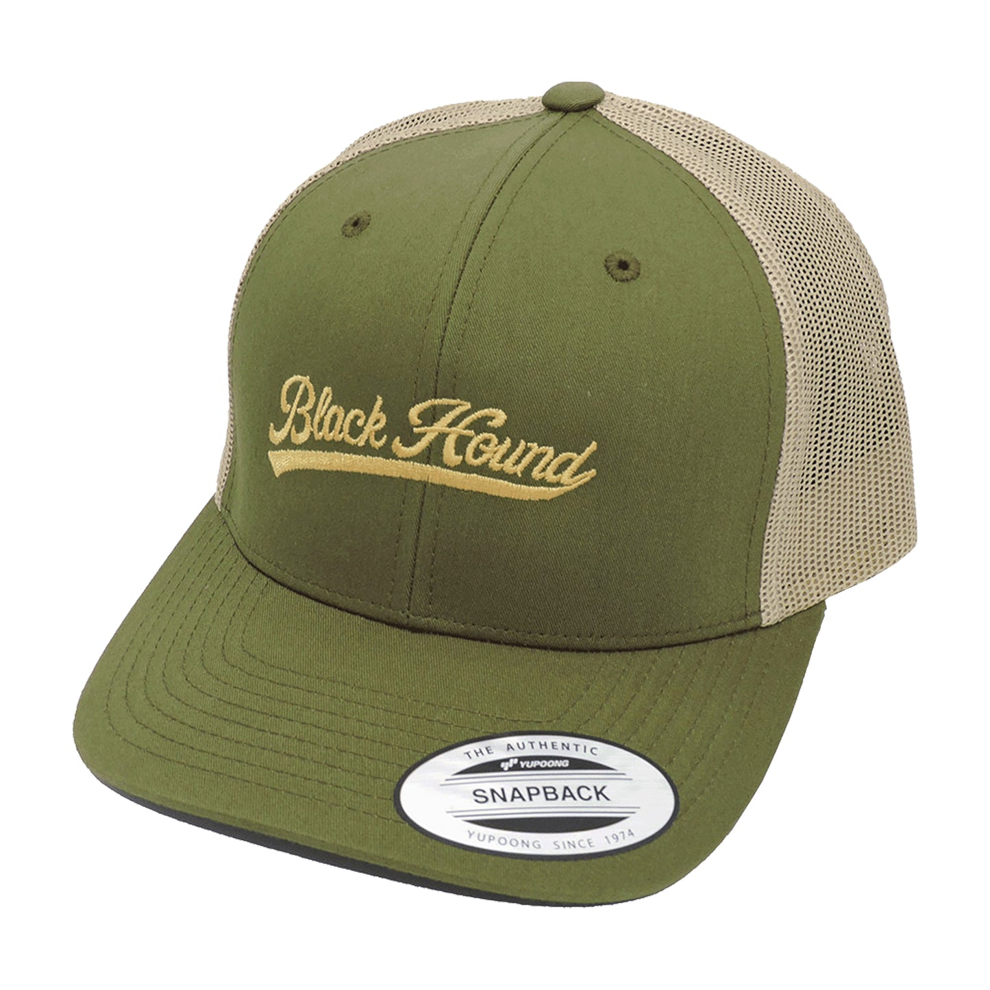 Black Hound Retro Snapback Cap